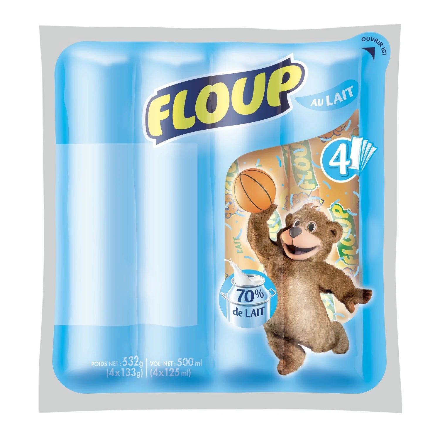 Floup Lait Cahuète 125mlx4