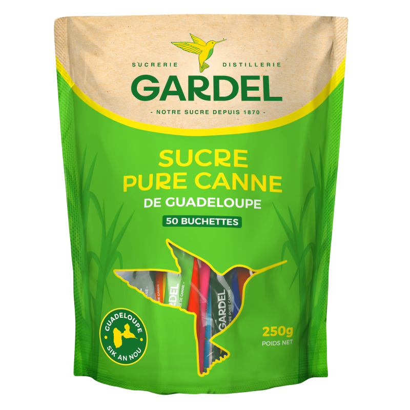 GARDEL sucre de canne Bûchettes 50x5g
